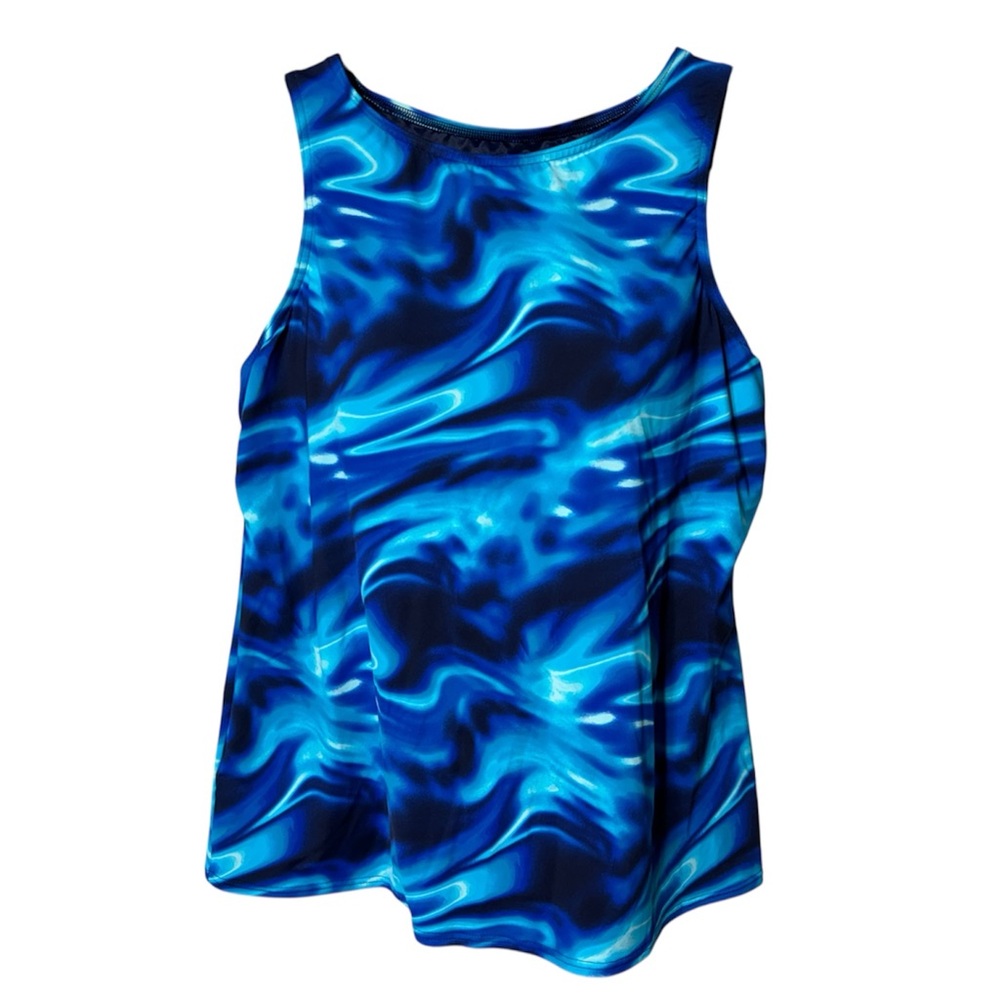 Lands' End Chlorine Resistant UPF 50 Swim Tank with Full Back Coverage